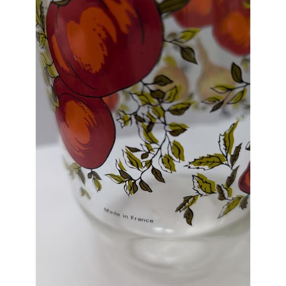 Vintage 70s Glass Storage Jar Made in FRANCE MUSHROOM Cottage Core 2 Litre ECU - Picture 3 of 7